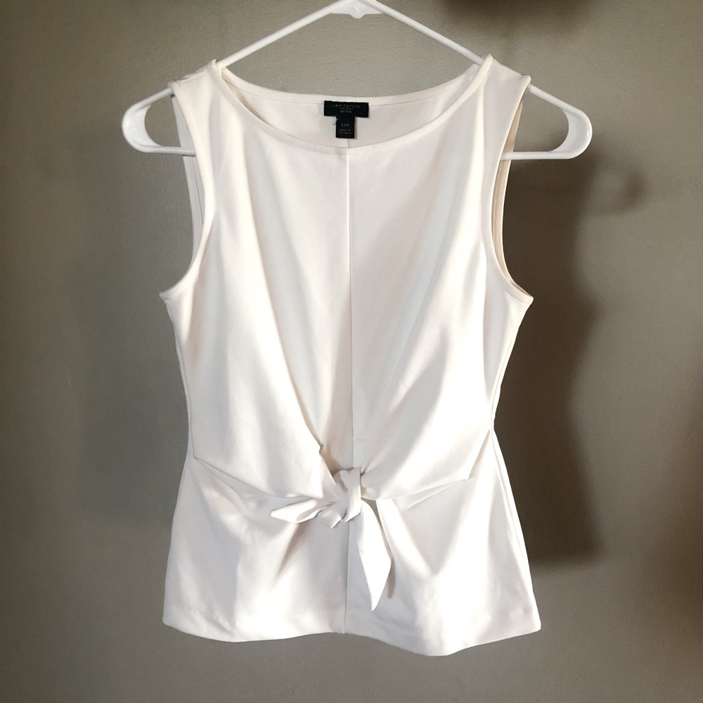 Ann Taylor Cream Work Blouse Size XXSP